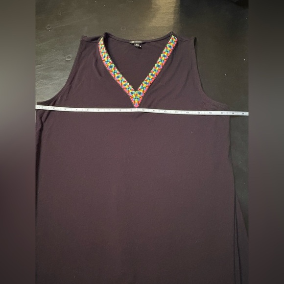 Versona Black Dress with Colorful Trim tassel’s. Size Small. - Picture 6 of 12